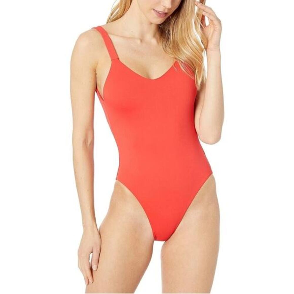 Vitamin A Swimsuit Ecorib Leah Full‎ Coverage Women's Size Medium Red